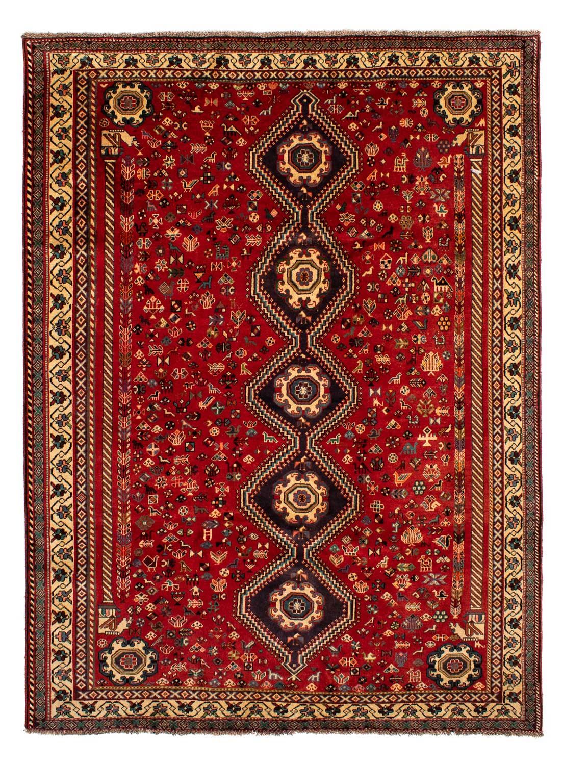 Persisk tæppe - Nomadisk - 295 x 210 cm - mørkerød