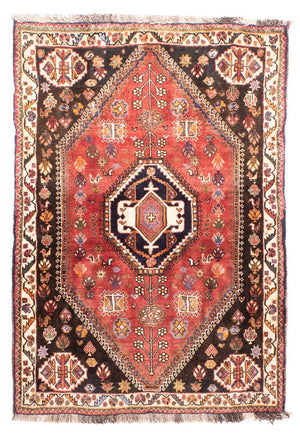 Persisk tæppe - Nomadisk - 145 x 103 cm - lysrød