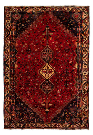 Persisk tæppe - Nomadisk - 296 x 203 cm - mørkerød