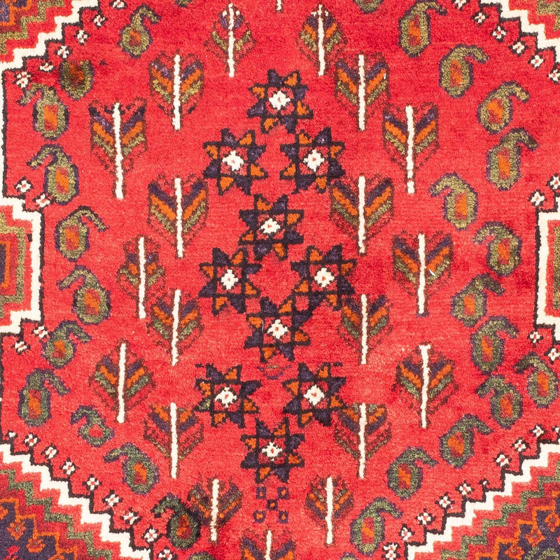 Persisk tæppe - Nomadisk - 139 x 111 cm - mørkerød