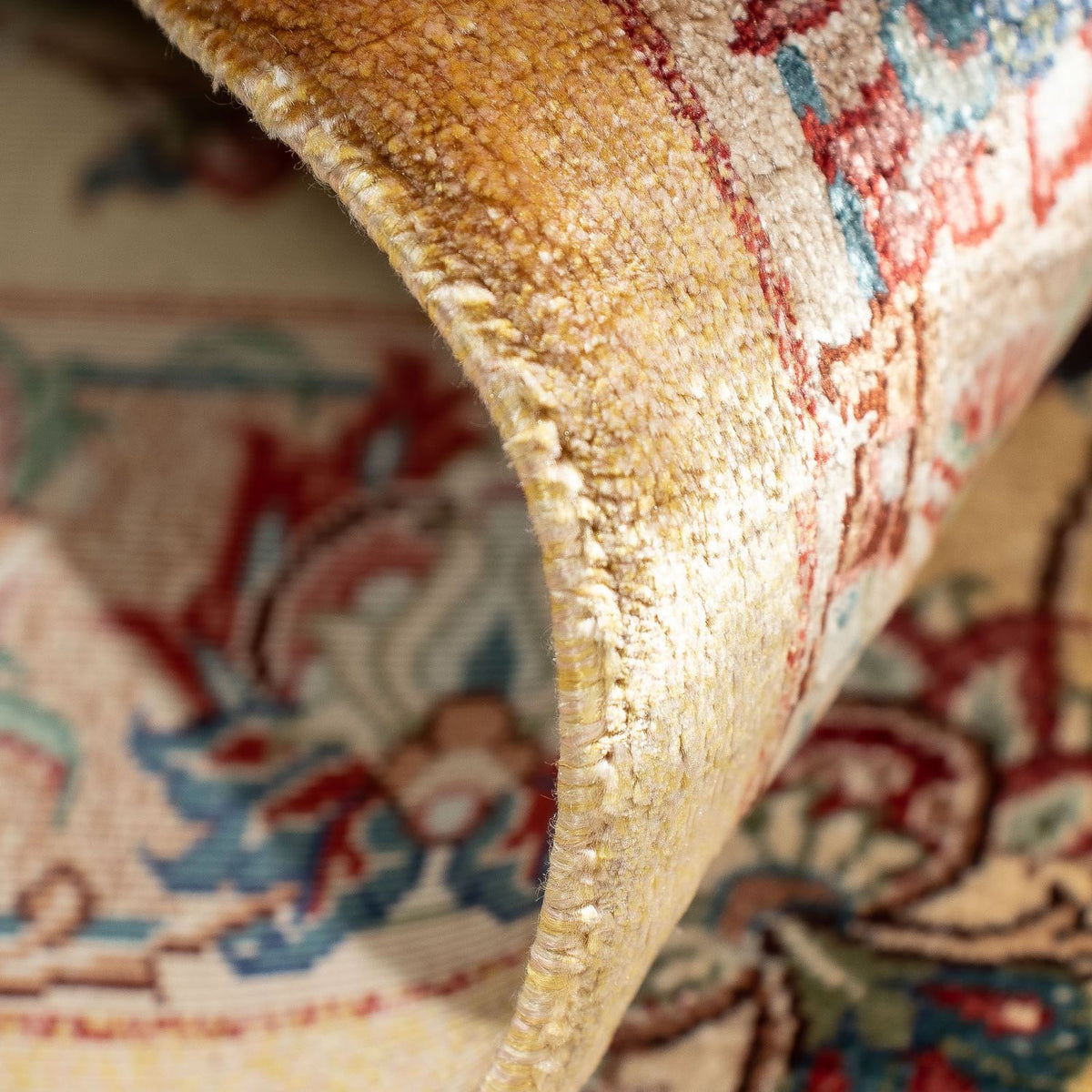 Persisk tæppe - Ghom - 82 x 59 cm - lys brun