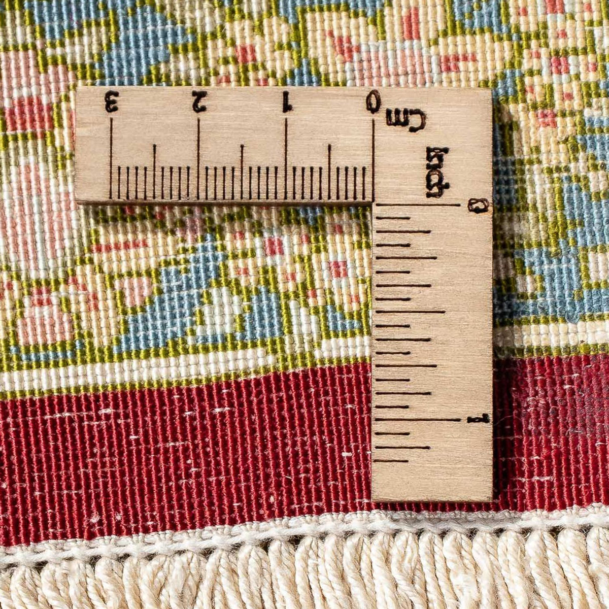 Persisk tæppe - Ghom - 78 x 58 cm - mørkerød