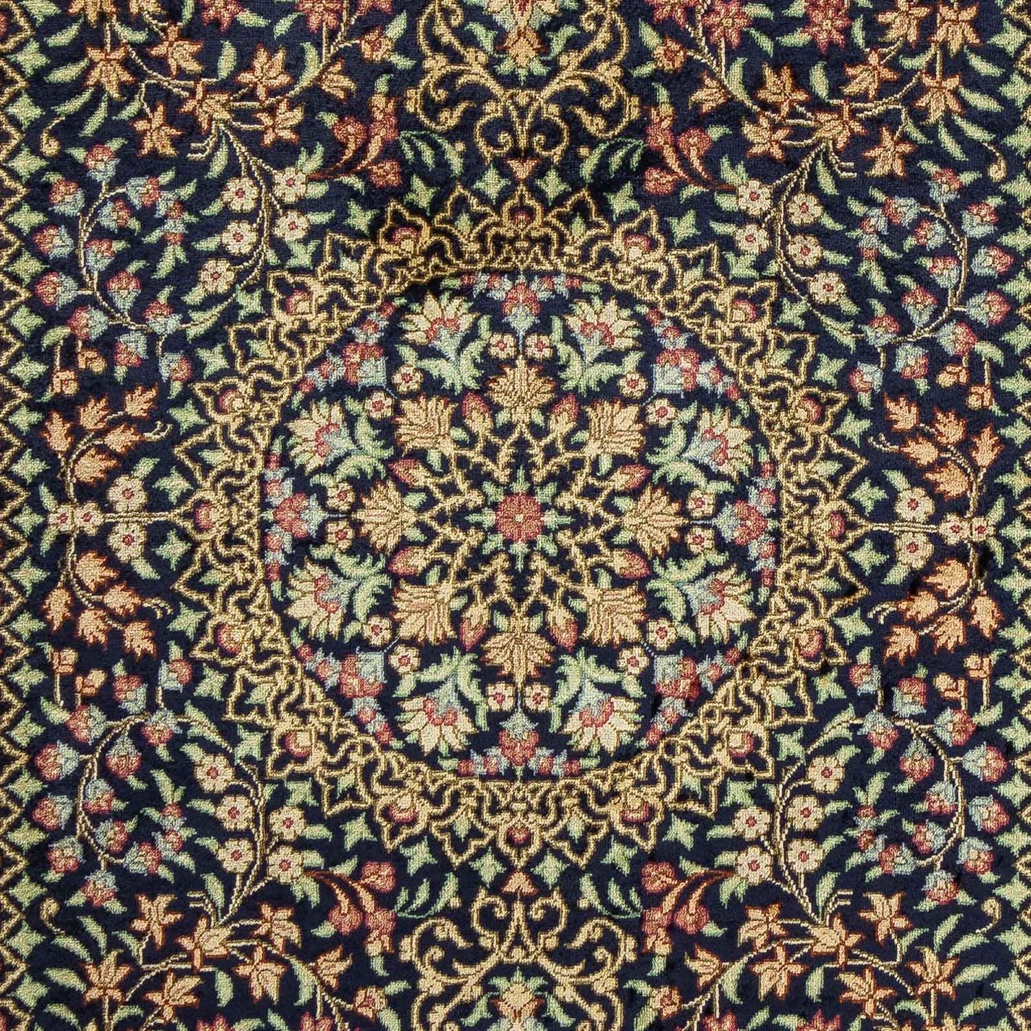 Persisk tæppe - Ghom - 91 x 61 cm - mørkeblå