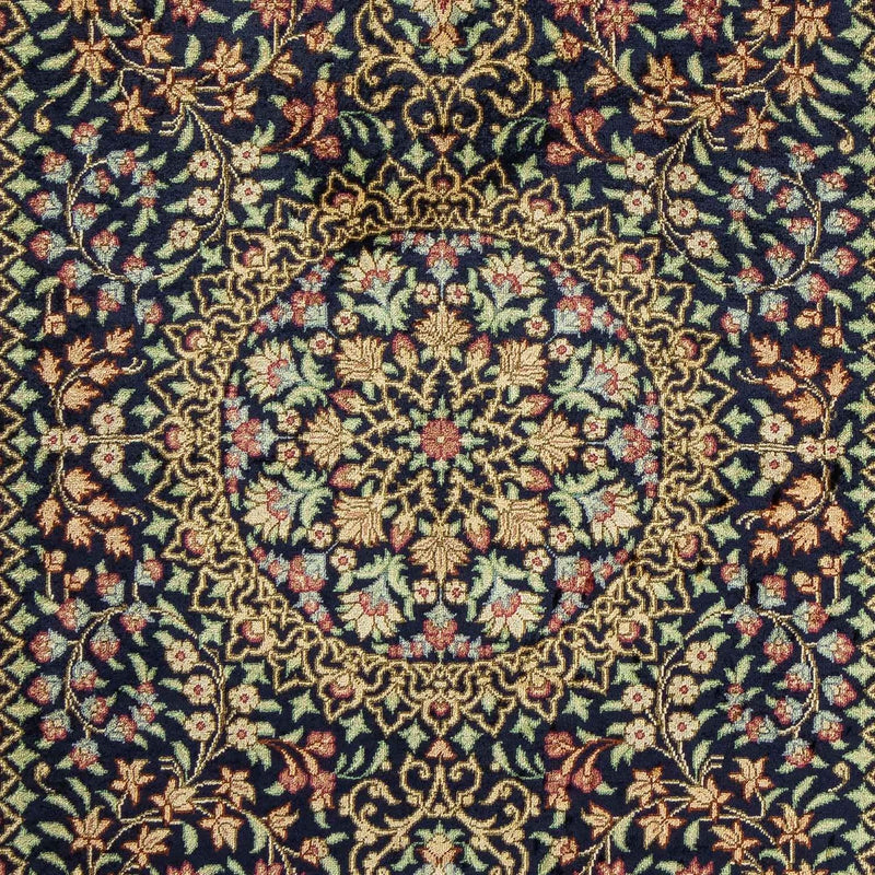 Persisk tæppe - Ghom - 91 x 61 cm - mørkeblå