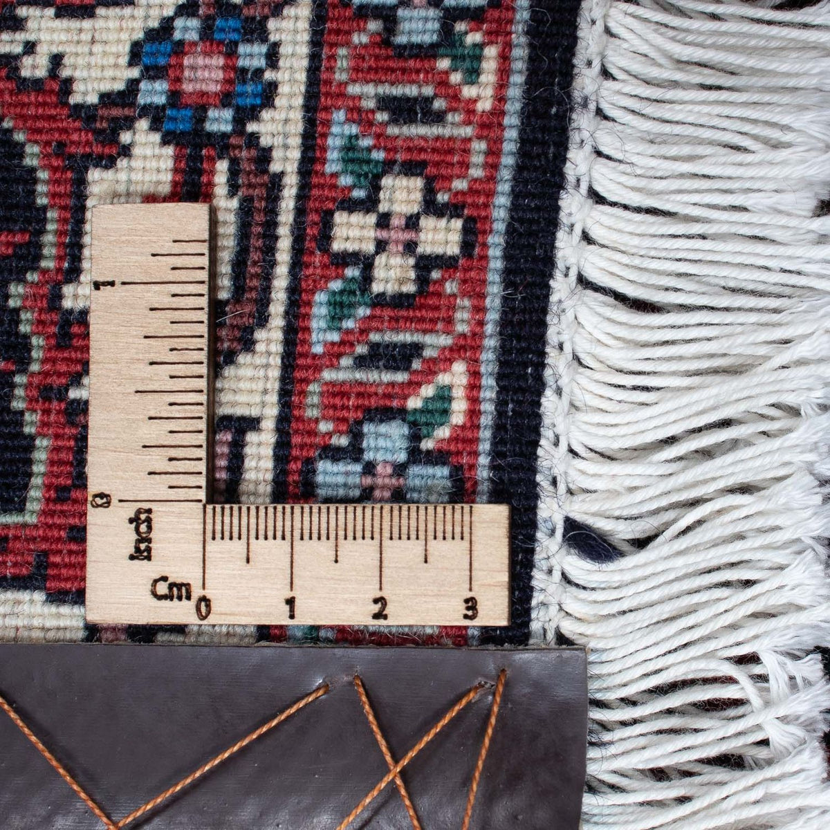 Persisk tæppe - Bijar - 194 x 114 cm - mørkerød