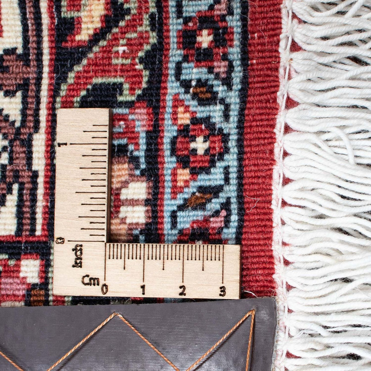 Persisk tæppe - Bijar - 205 x 130 cm - mørkerød