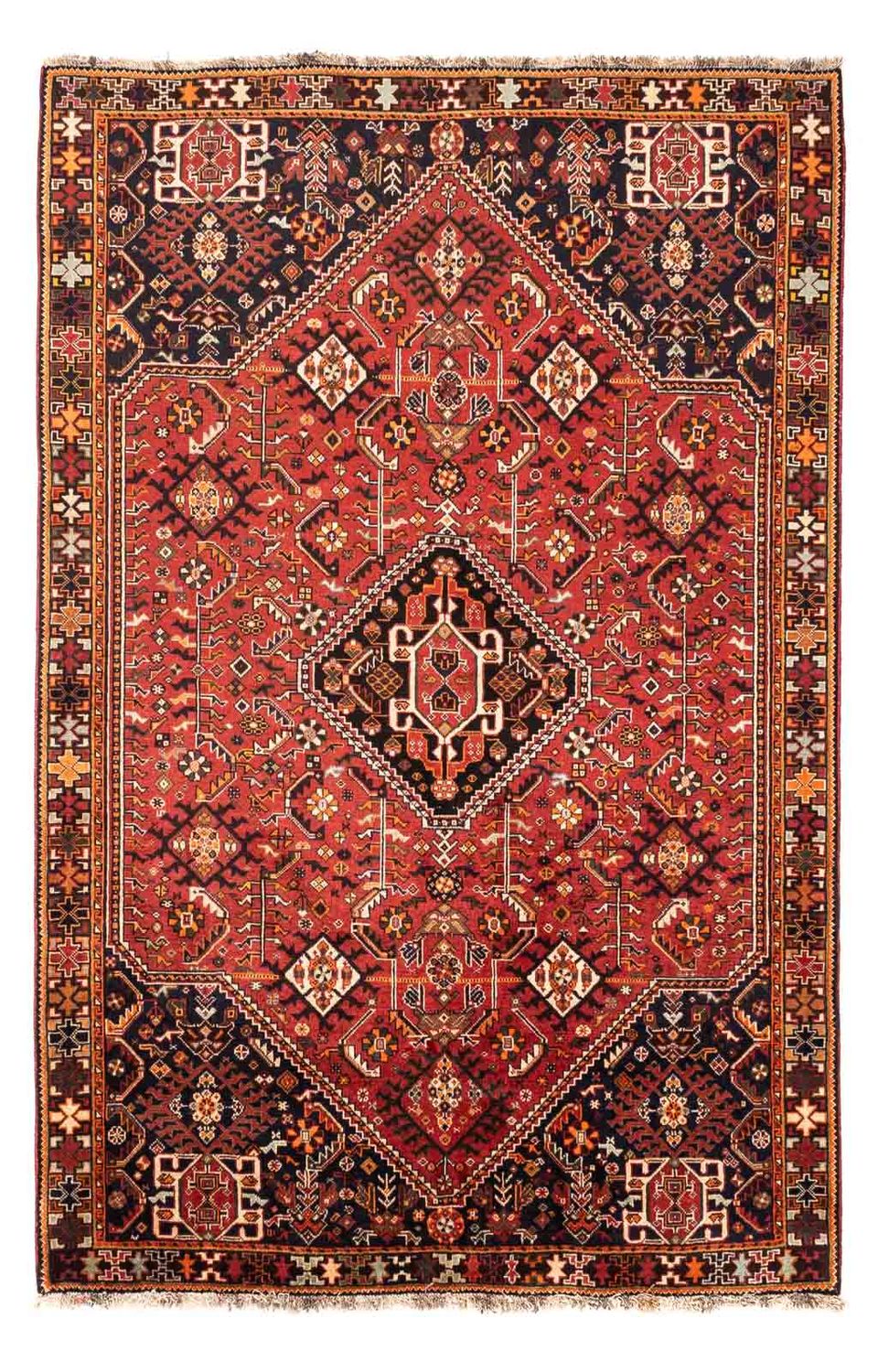Persisk tæppe - Nomadisk - 252 x 163 cm - lysrød