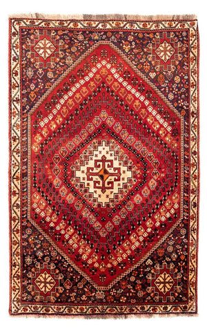 Persisk tæppe - Nomadisk - 256 x 163 cm - mørkerød