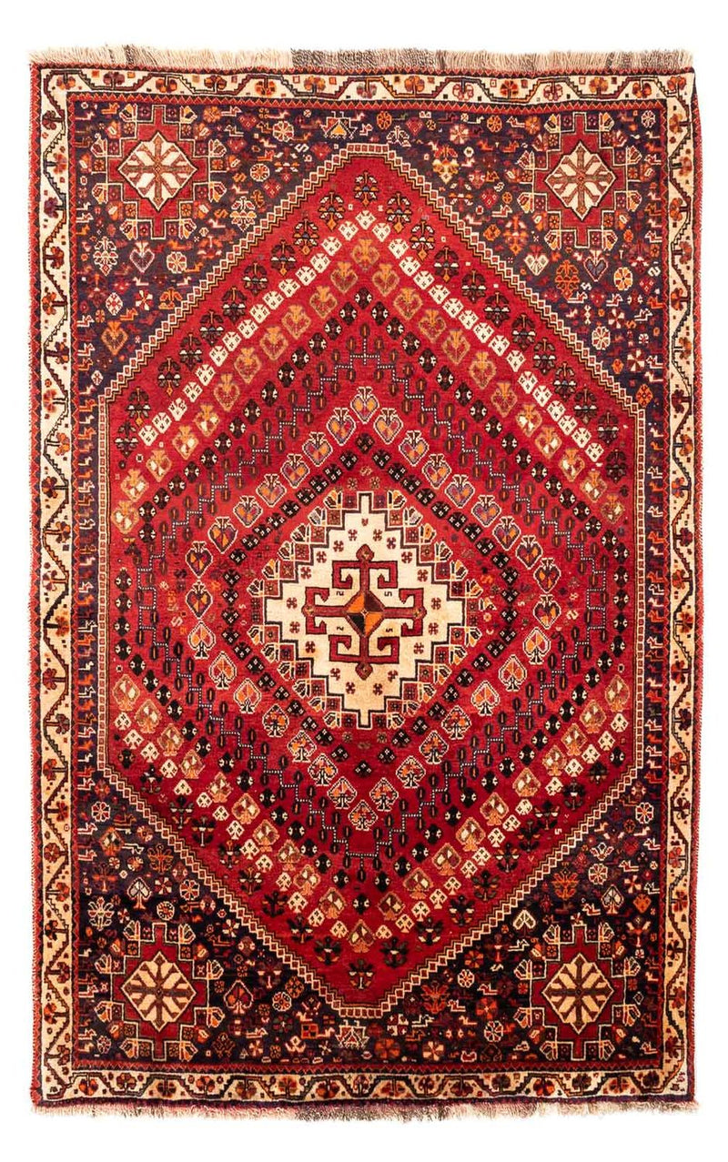 Persisk tæppe - Nomadisk - 256 x 163 cm - mørkerød
