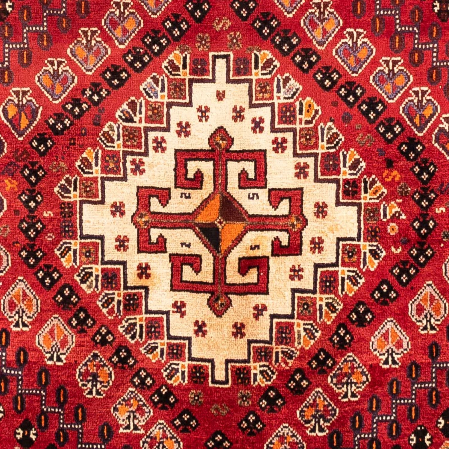 Persisk tæppe - Nomadisk - 256 x 163 cm - mørkerød