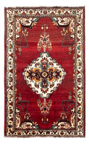 Persisk tæppe - Nomadisk - 240 x 150 cm - mørkerød