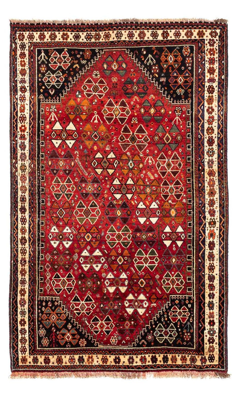 Persisk tæppe - Nomadisk - 233 x 152 cm - mørkerød
