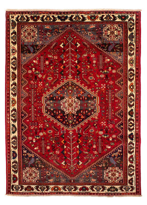 Persisk tæppe - Nomadisk - 283 x 204 cm - mørkerød