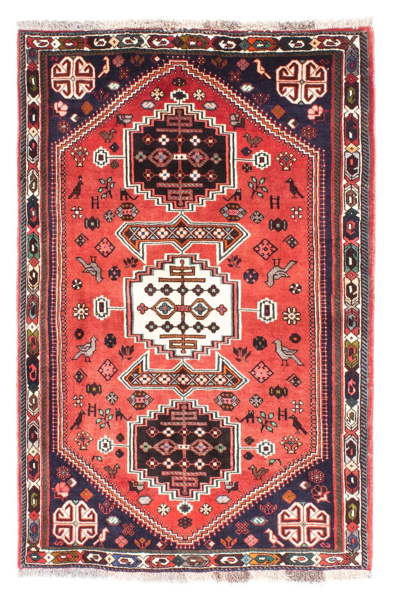 Persisk tæppe - Nomadisk - 170 x 116 cm - mørkerød