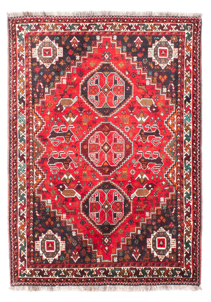Persisk tæppe - Nomadisk - 154 x 104 cm - mørkerød
