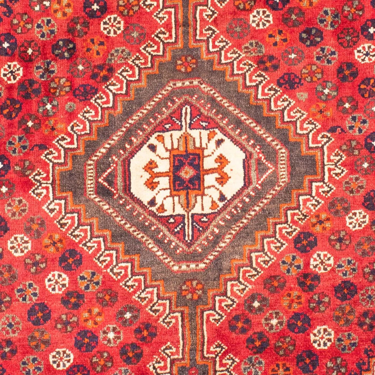 Persisk tæppe - Nomadisk - 159 x 120 cm - mørkerød