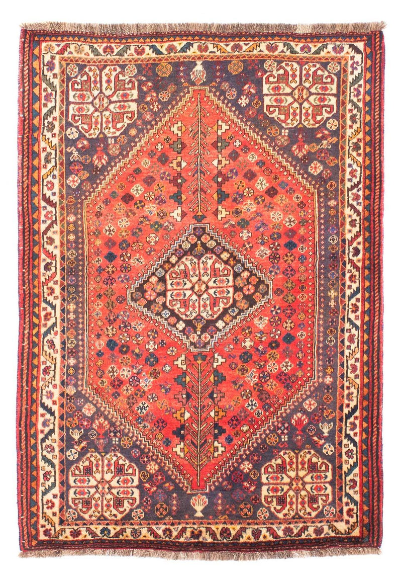 Persisk tæppe - Nomadisk - 167 x 128 cm - mørkerød