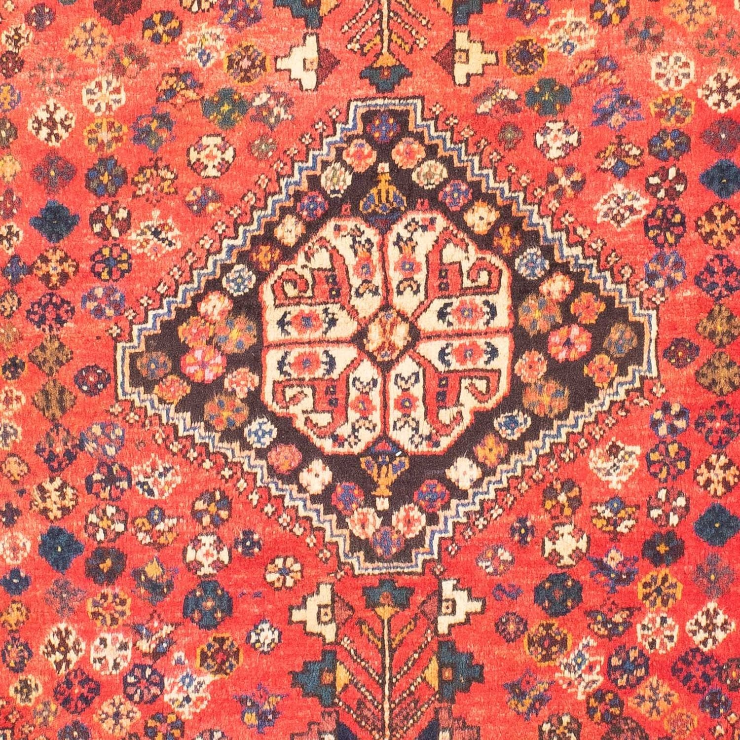 Persisk tæppe - Nomadisk - 167 x 128 cm - mørkerød