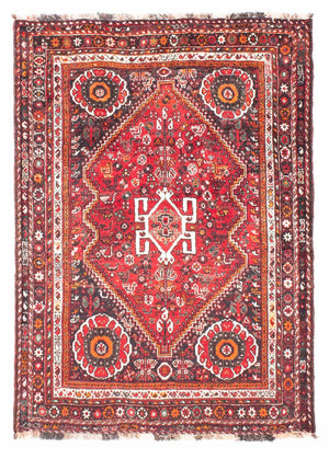 Persisk tæppe - Nomadisk - 149 x 111 cm - mørkerød