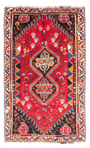 Persisk tæppe - Nomadisk - 168 x 105 cm - mørkerød