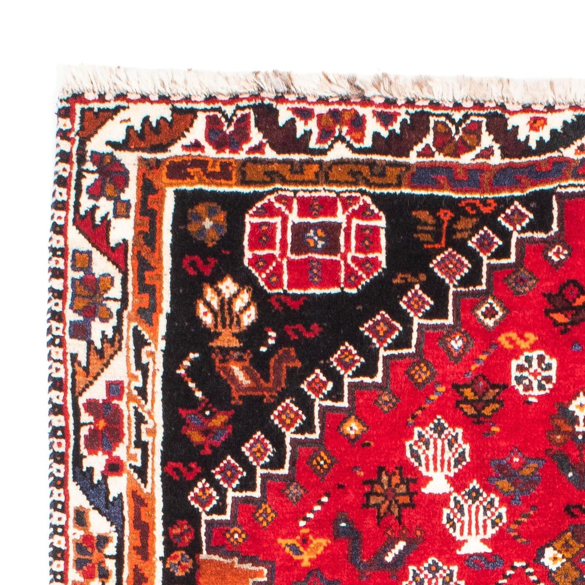 Persisk tæppe - Nomadisk - 168 x 105 cm - mørkerød