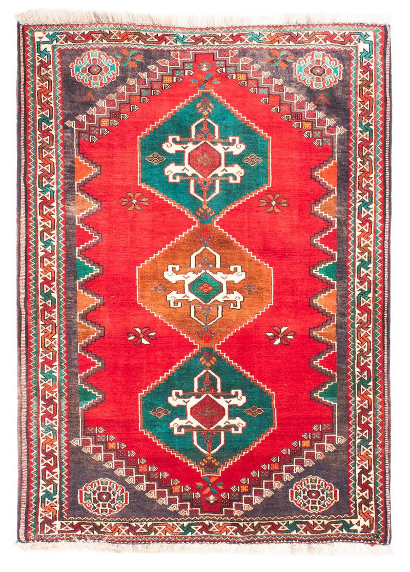 Persisk tæppe - Nomadisk - 160 x 110 cm - mørkerød