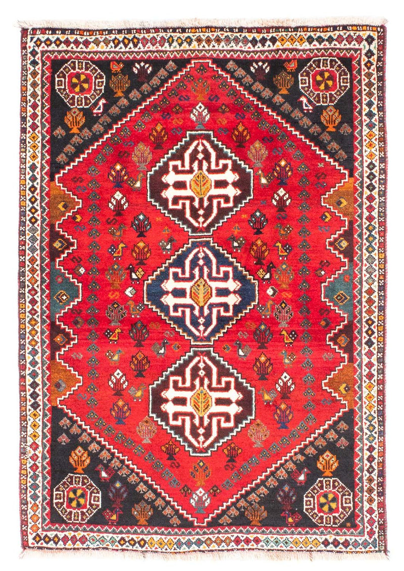 Persisk tæppe - Nomadisk - 151 x 106 cm - mørkerød
