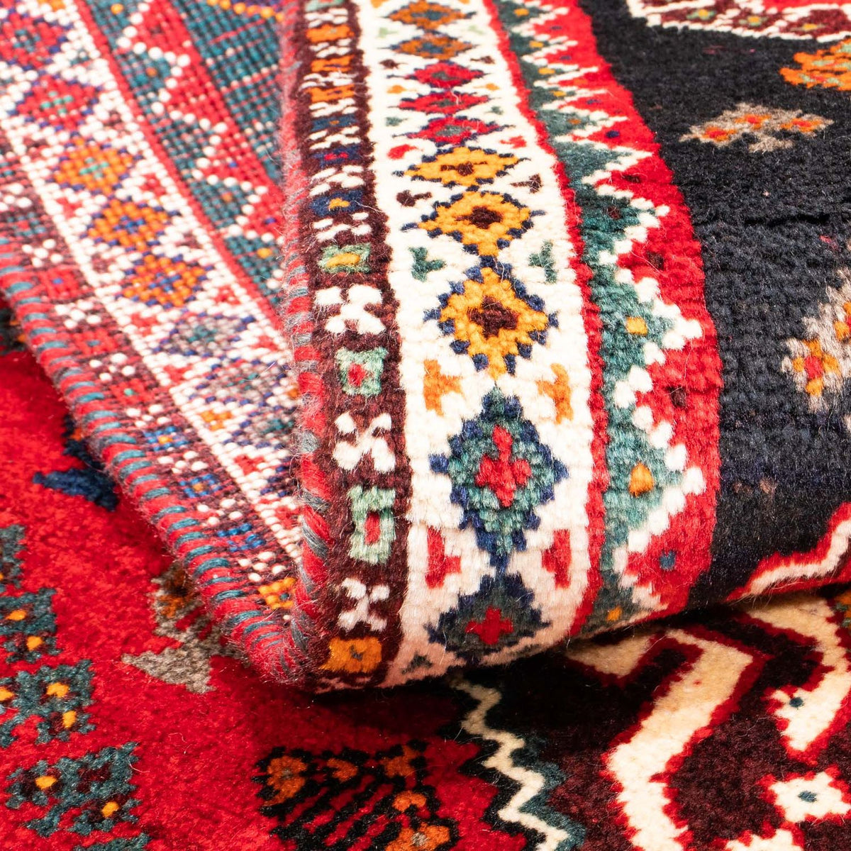 Persisk tæppe - Nomadisk - 151 x 106 cm - mørkerød