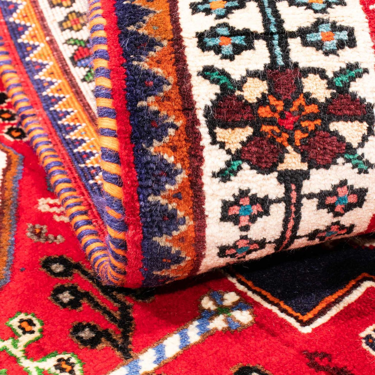 Persisk tæppe - Nomadisk - 158 x 112 cm - mørkerød