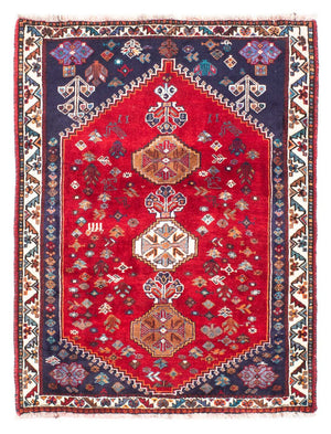 Persisk tæppe - Nomadisk - 157 x 119 cm - mørkerød