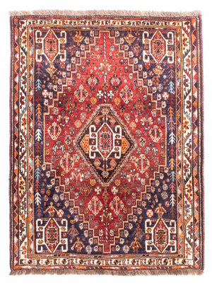 Persisk tæppe - Nomadisk - 160 x 119 cm - mørkerød