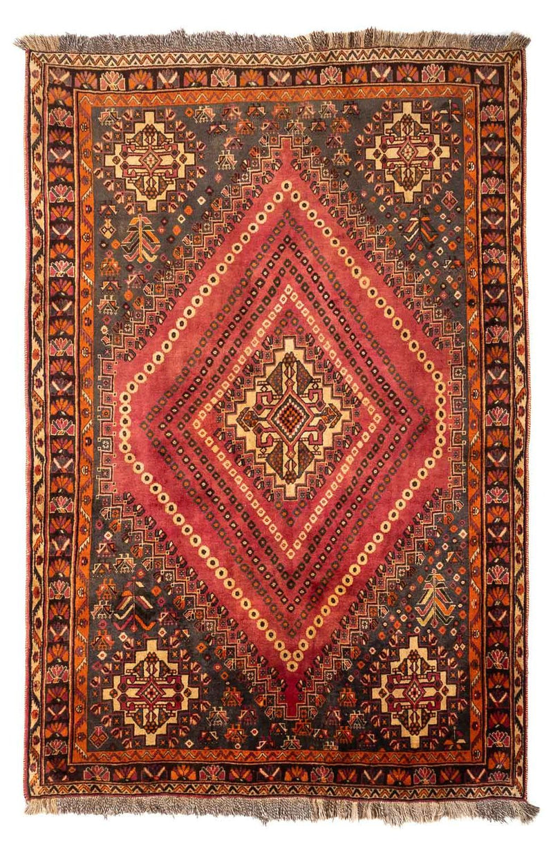 Persisk tæppe - Nomadisk - 270 x 175 cm - lysrød
