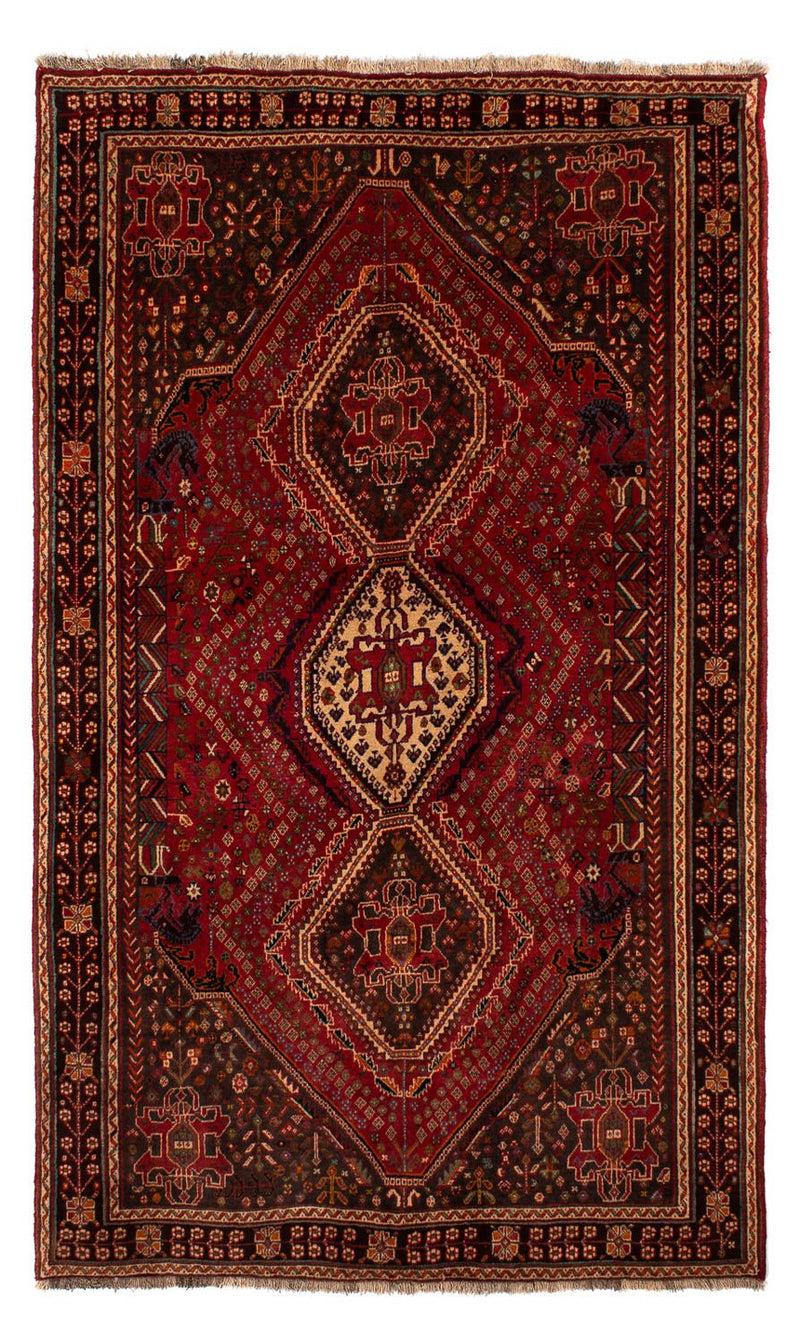 Persisk tæppe - Nomadisk - 280 x 177 cm - mørkerød