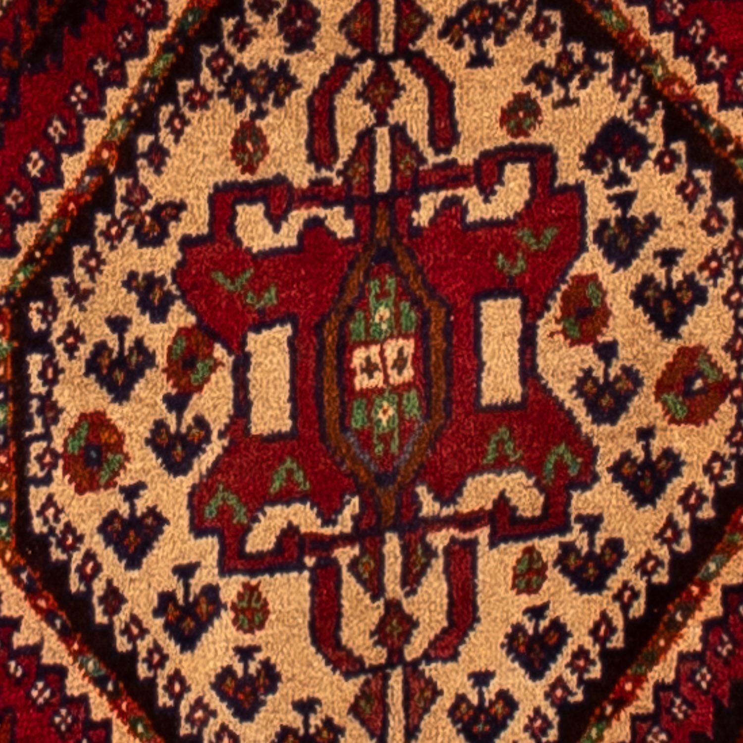 Persisk tæppe - Nomadisk - 280 x 177 cm - mørkerød