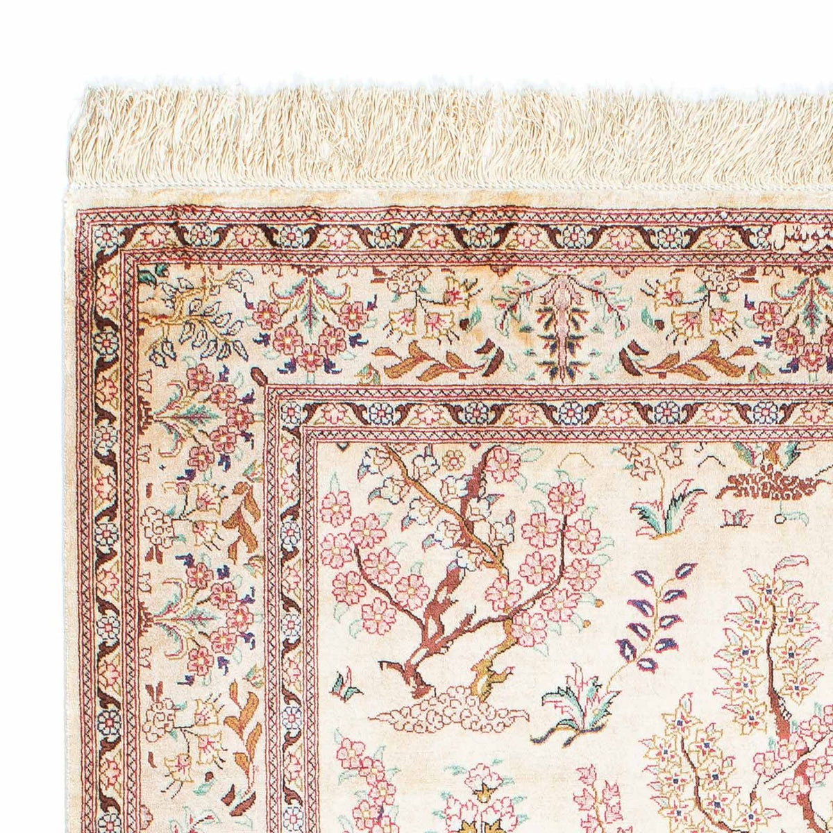 Qom Tæppe 104x146cm - Persisk tæppe