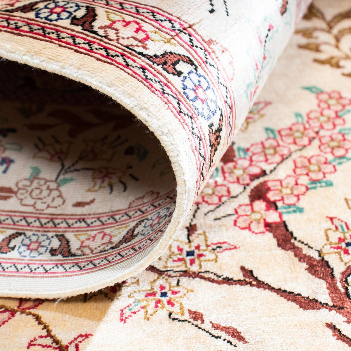 Persisk tæppe - Ghom - 146 x 104 cm - beige