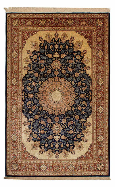 Qom silke Tæppe 132x216cm - Orientalsk tæppe