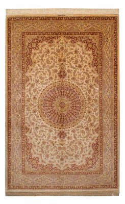 Silketæppe - Ghom Silk - Premium - 237 x 154 cm - brun