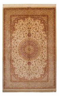 Silketæppe - Ghom Silk - Premium - 237 x 154 cm - brun