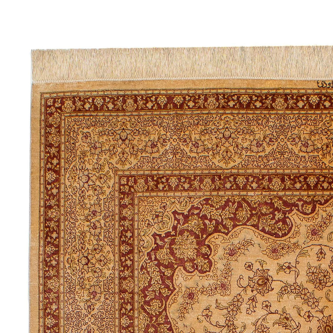 Qom silke Tæppe 237x154cm - Persisk tæppe
