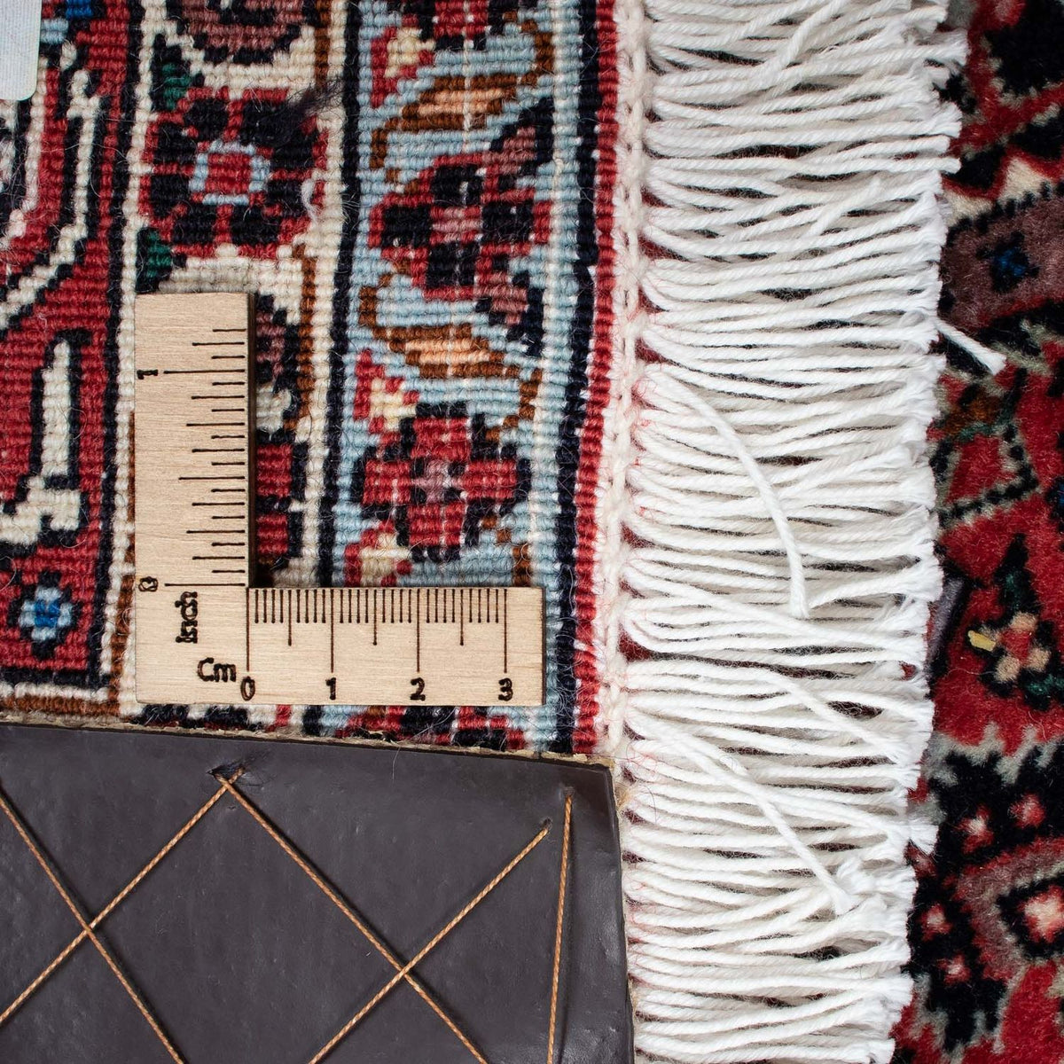 Persisk tæppe - Bijar - 211 x 132 cm - lysrød