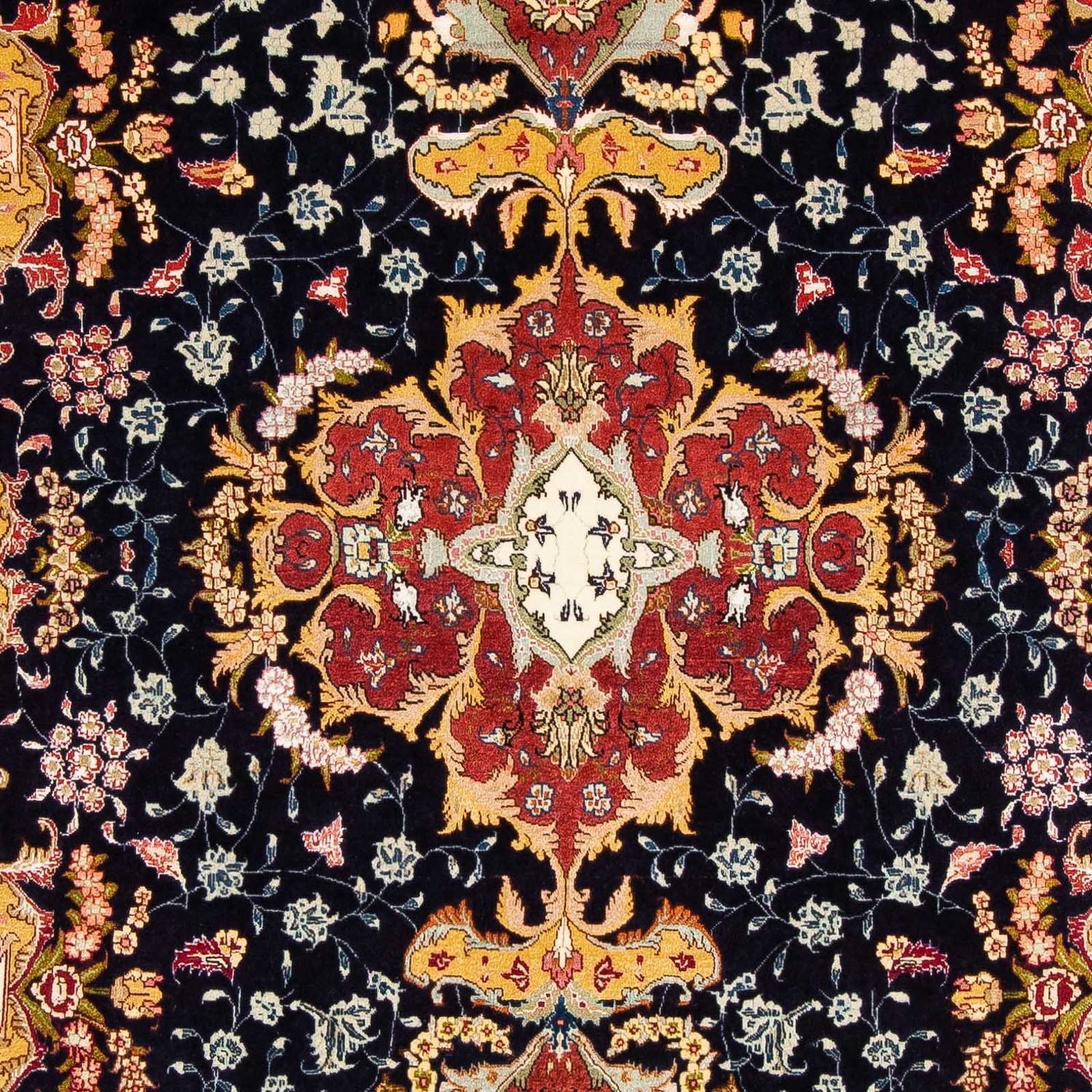 Persisk tæppe - Tabriz - Royal - 288 x 190 cm - mørkeblå