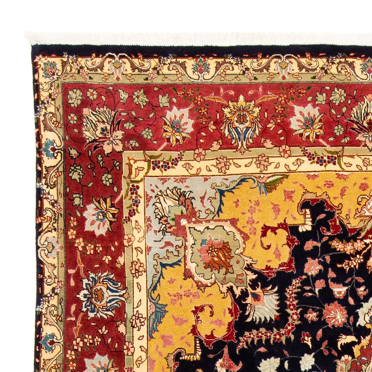 Persisk tæppe - Tabriz - Royal - 288 x 190 cm - mørkeblå
