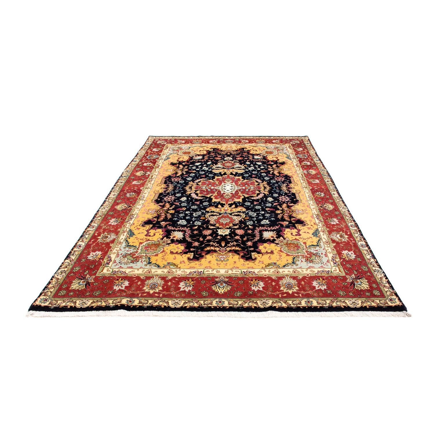 Persisk tæppe - Tabriz - Royal - 288 x 190 cm - mørkeblå