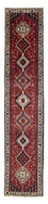 Løber Persisk tæppe - Nomadisk - 380 x 78 cm - mørkerød