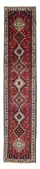 Løber Persisk tæppe - Nomadisk - 380 x 78 cm - mørkerød