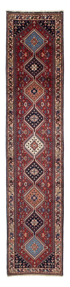 Løber Persisk tæppe - Nomadisk - 373 x 80 cm - mørkerød
