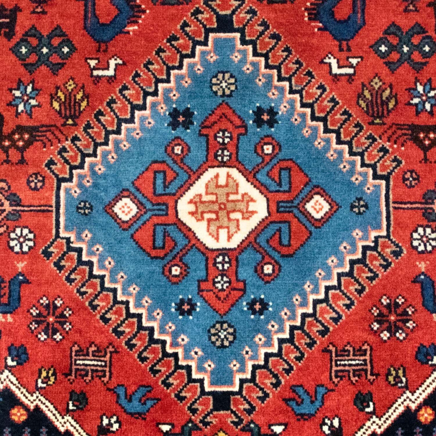 Persisk tæppe - Nomadisk - 195 x 141 cm - rød