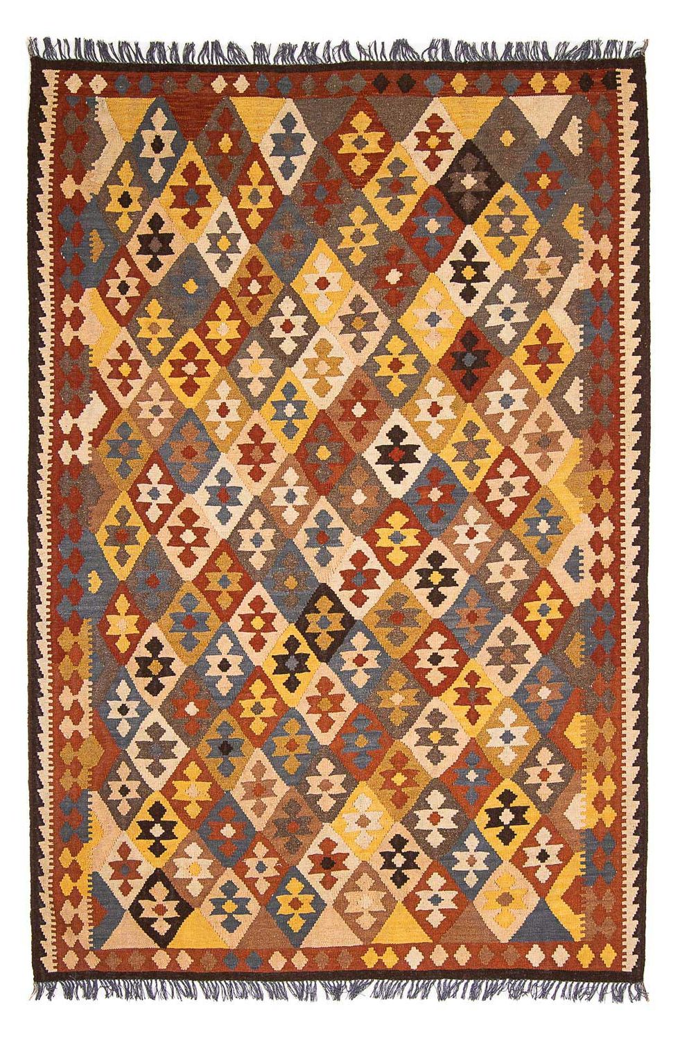 Kelim Carpet - Splash - 290 x 203 cm - flerfarvet