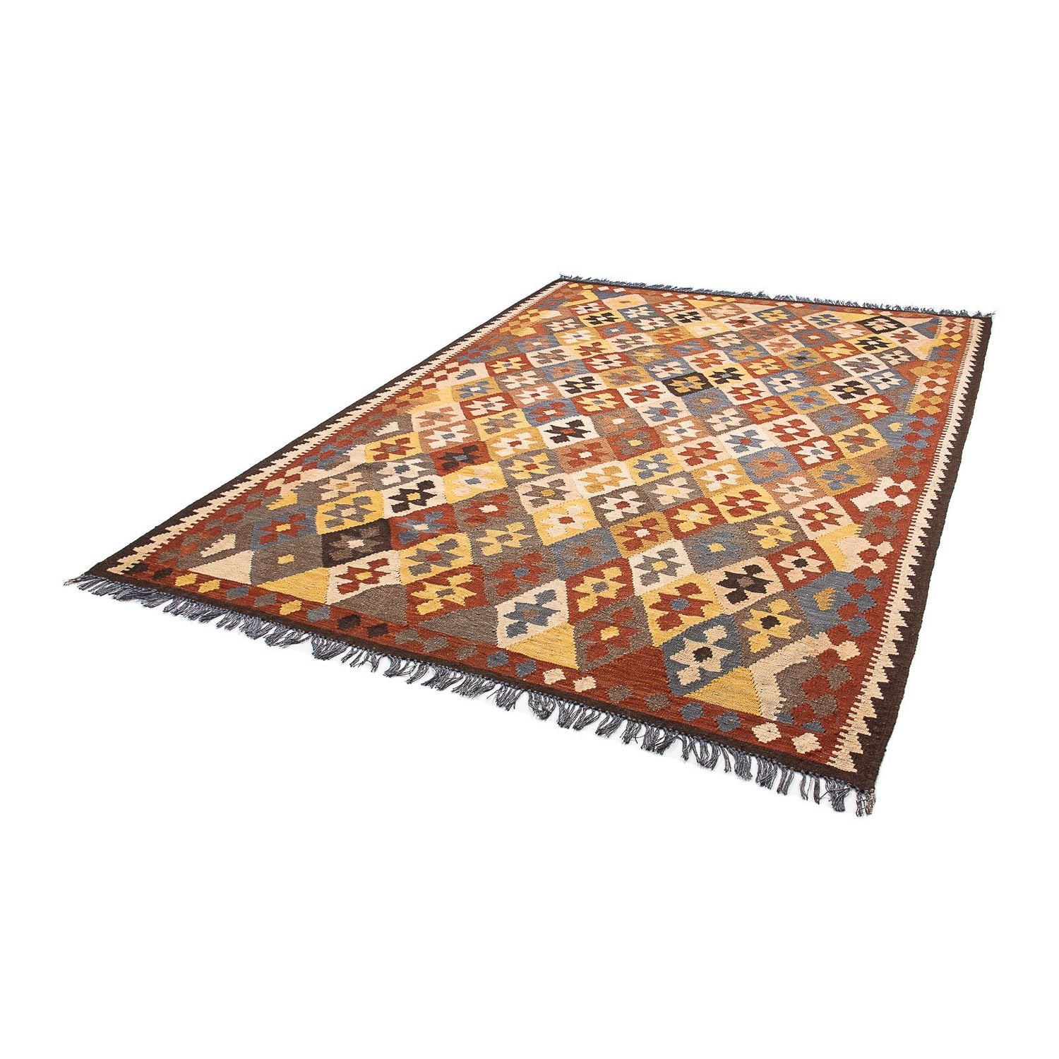 Kelim Carpet - Splash - 290 x 203 cm - flerfarvet